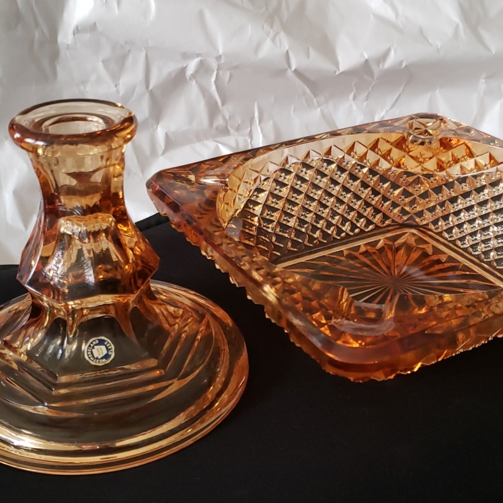Vintage Westmoreland Amber Glass